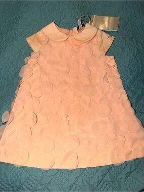 Armani Baby Girls' light orange Petal Appliqué Dress